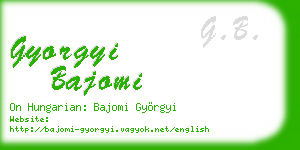 gyorgyi bajomi business card